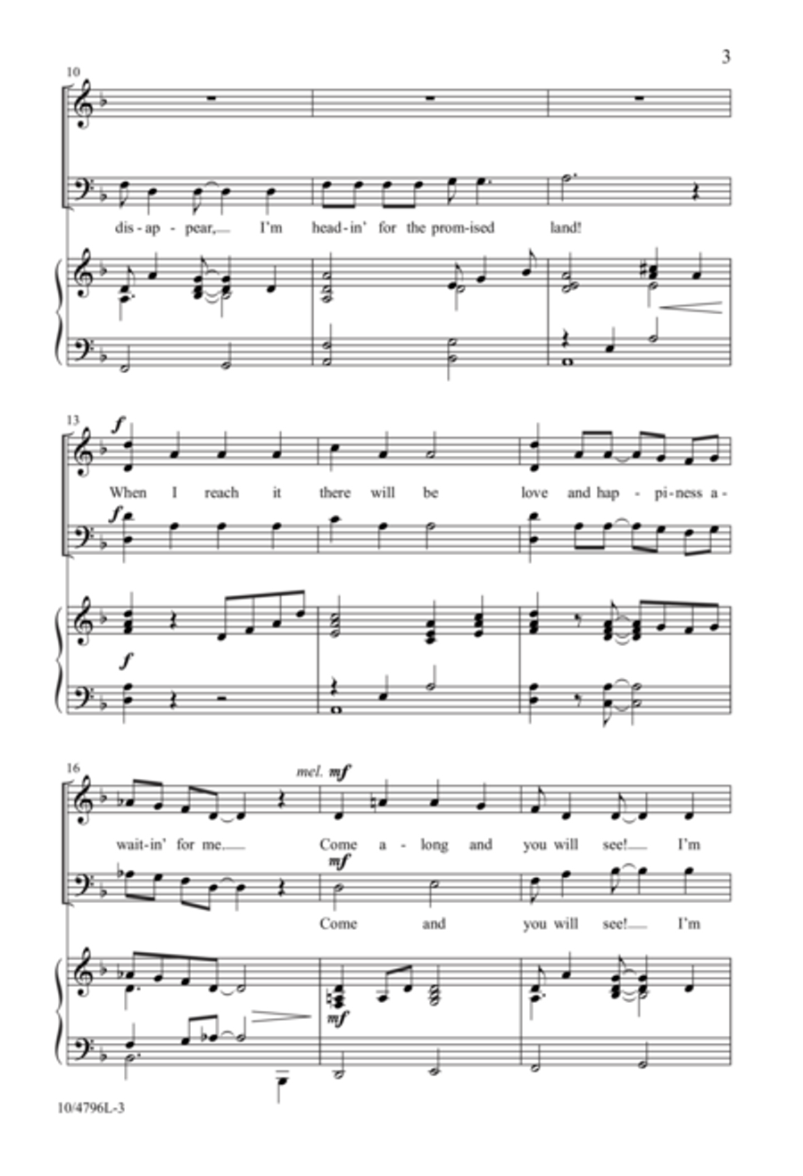 Headin' for the Promised Land 4-Part scores gallery preview page 3