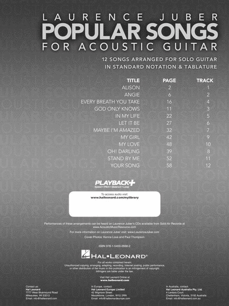 Popular Songs for Acoustic Guitar image number null