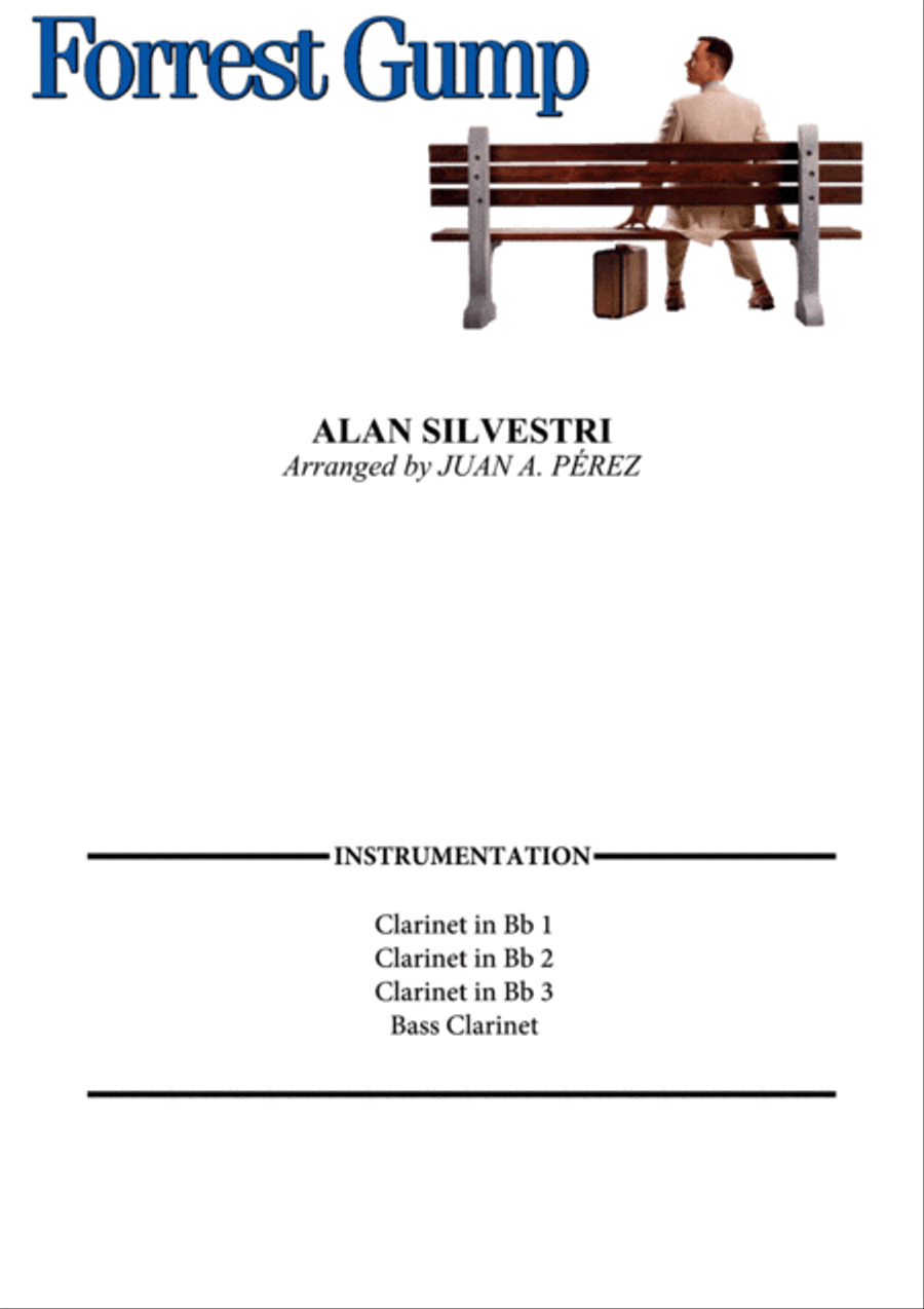 Forrest Gump Suite Clarinet Quartet scores gallery preview page 1