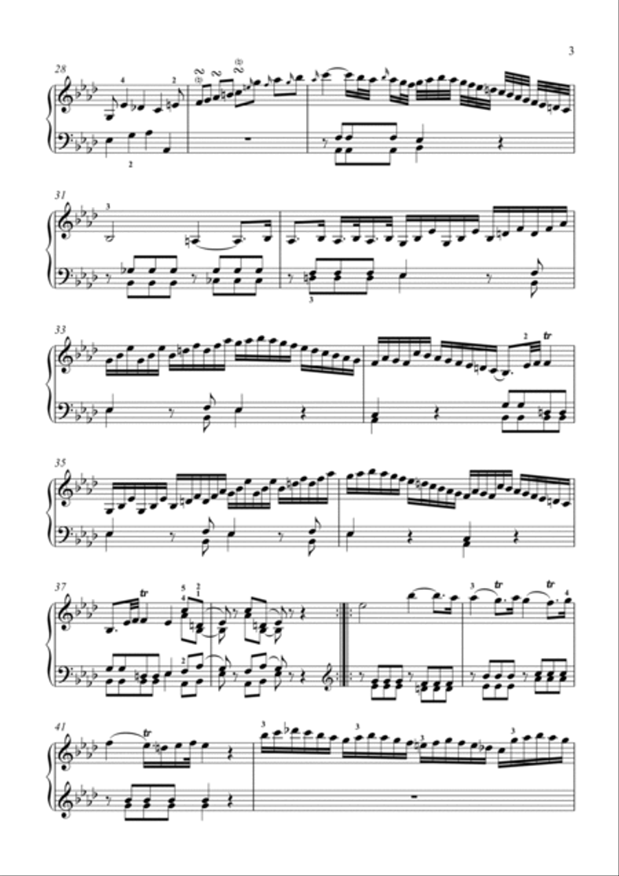 Haydn-Piano Sonata in A♭ major, Hob.XVI.46(Piano solo) Small Ensemble scores gallery preview page 4