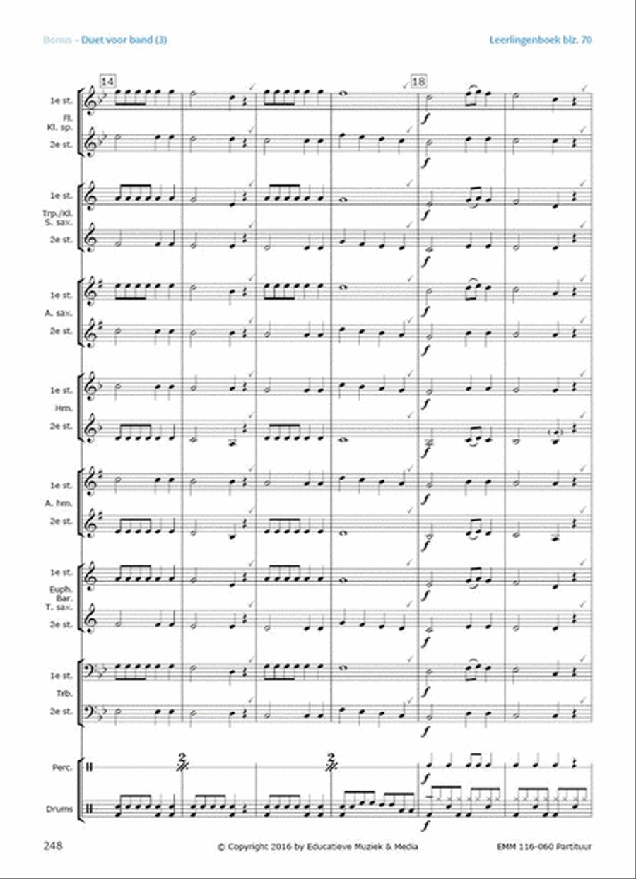 Samen Leren Samenspelen Partituur Concert Band scores gallery preview page 13