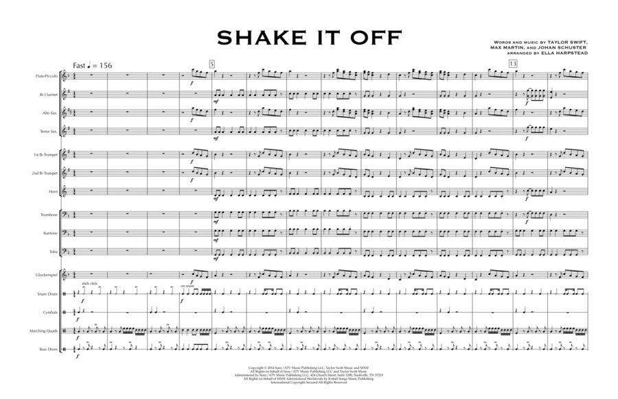 Book cover for Shake It Off - Score Only