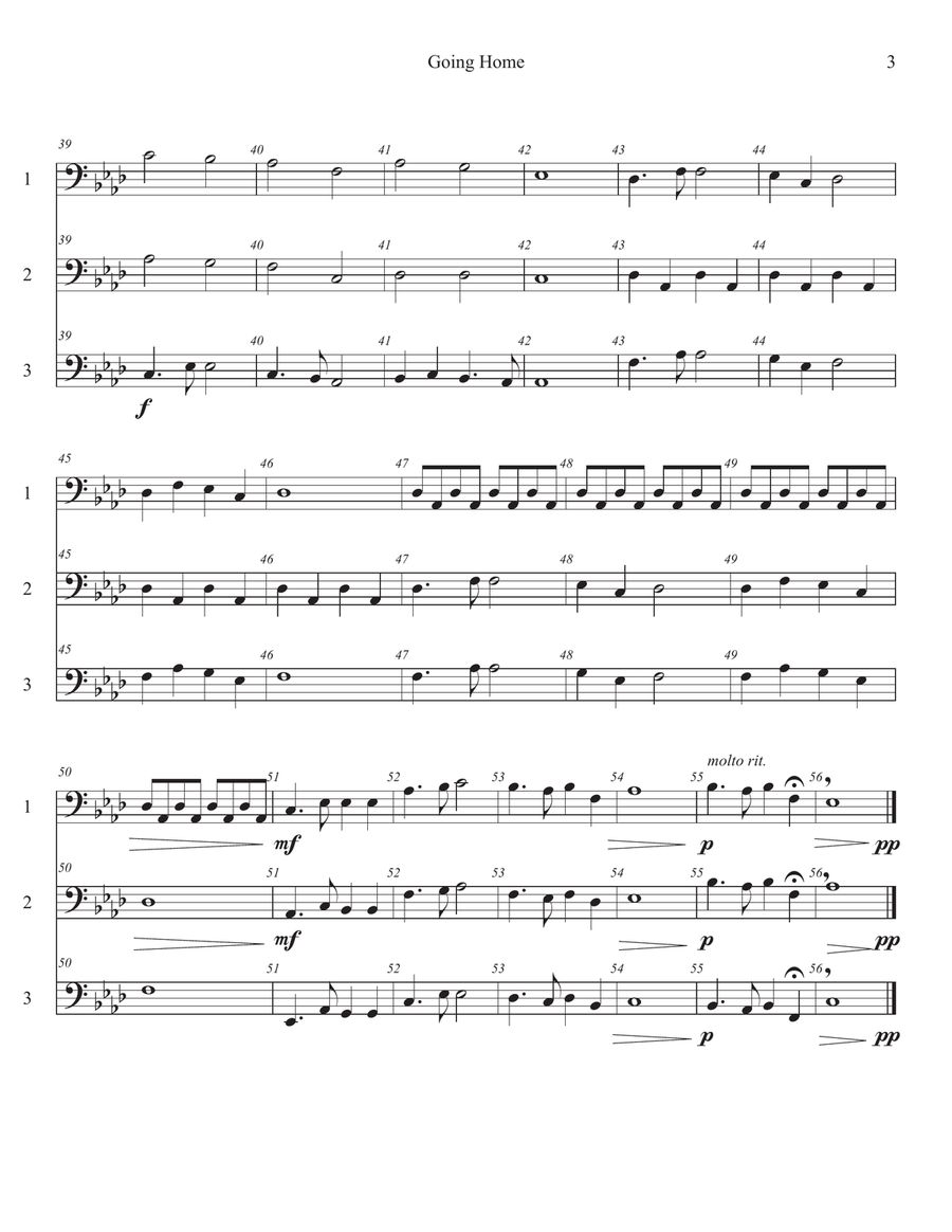 Going Home Brass Ensemble scores gallery preview page 3