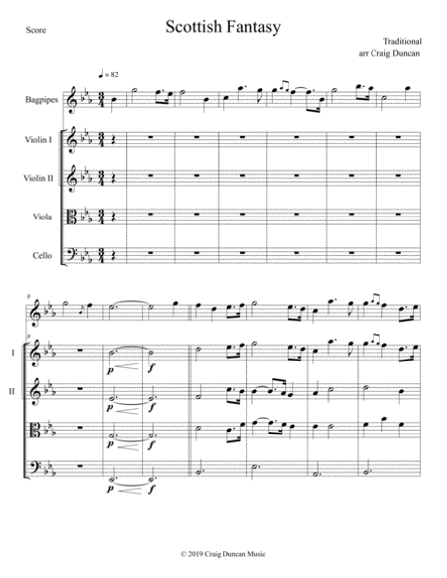 Scottish Fantasy String Quartet scores gallery preview page 2