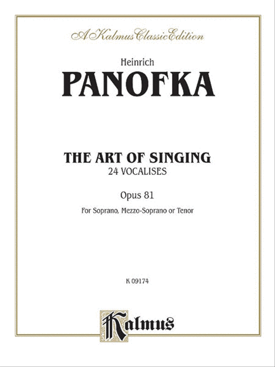 The Art of Singing; 24 Vocalises, Op. 81