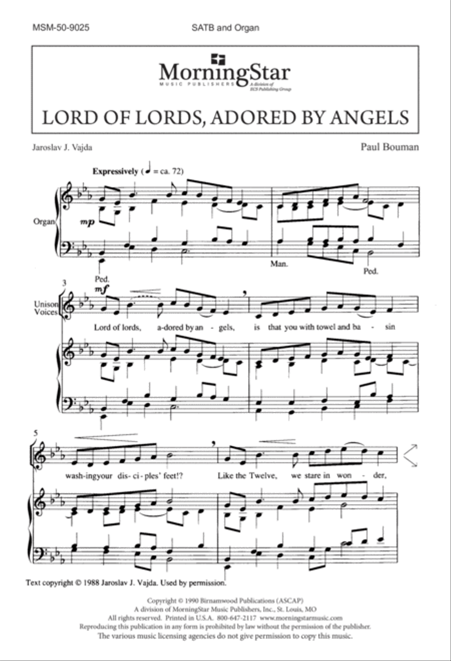 Lord of Lords, Adored by Angels 4-Part scores gallery preview page 2