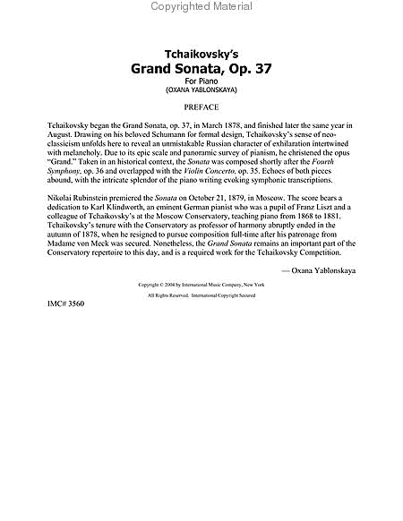 Grand Sonata, Opus 37