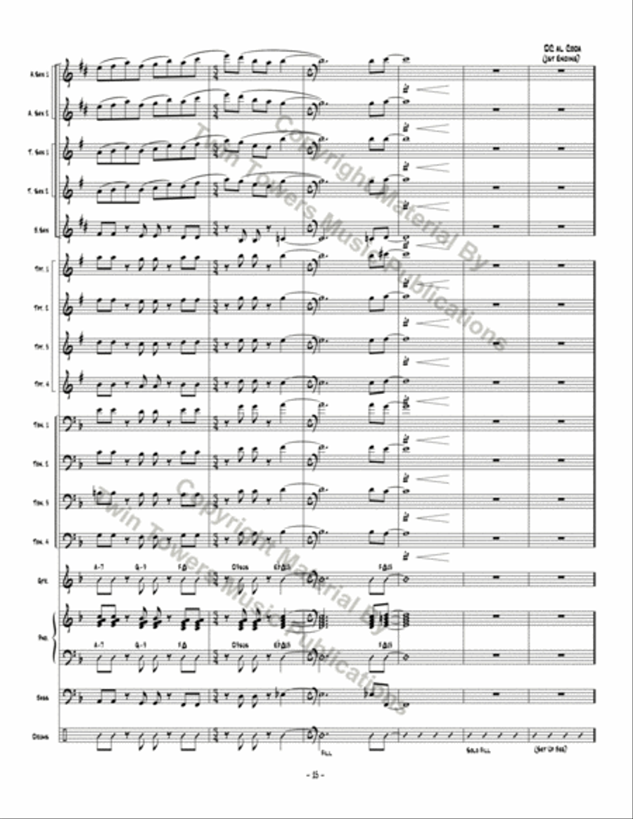 Changing Lanes Changing Lanes Jazz Ensemble scores gallery preview page 16