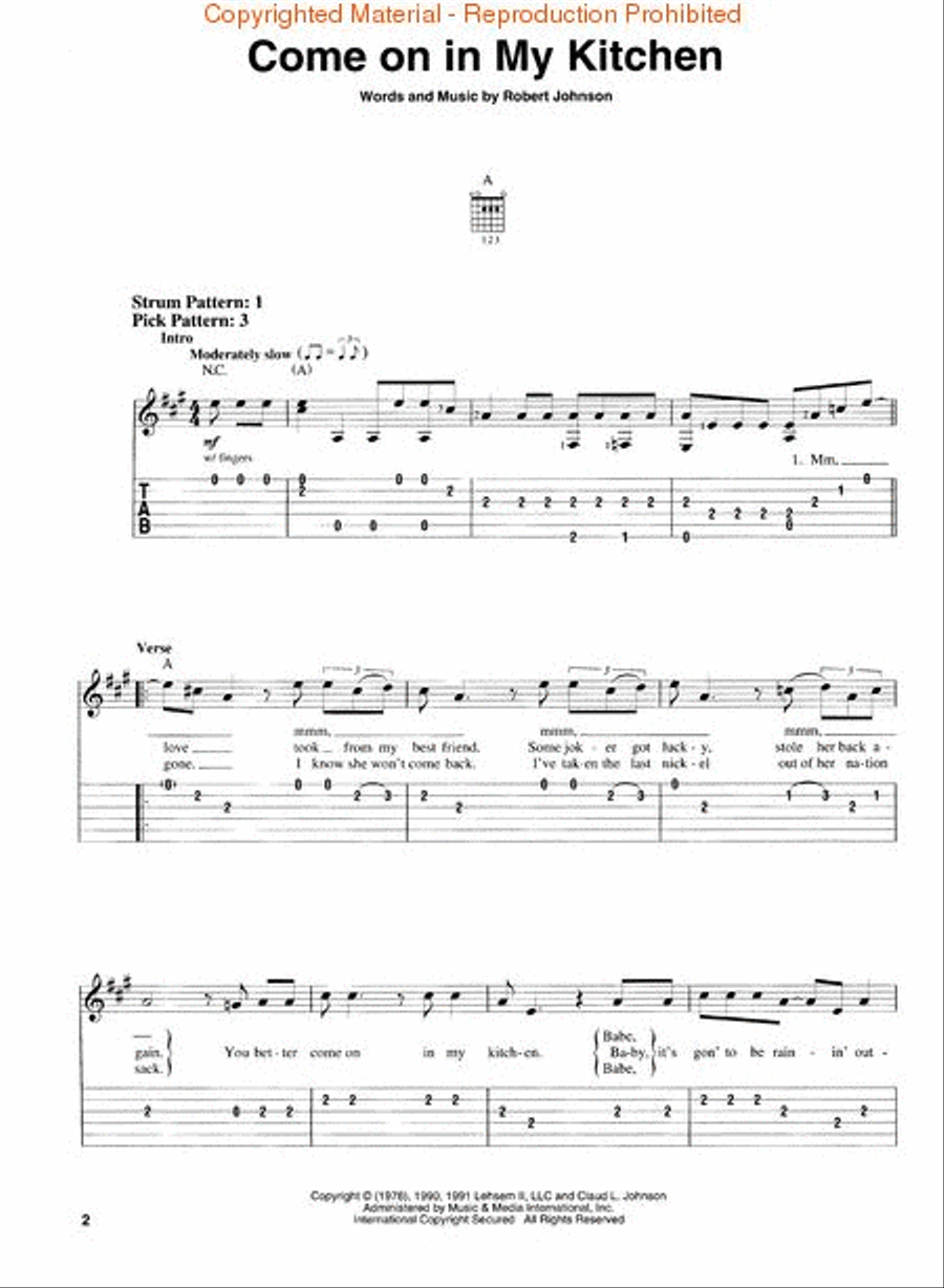 Robert Johnson – Easy Guitar Collection Electric Guitar scores gallery preview page 2