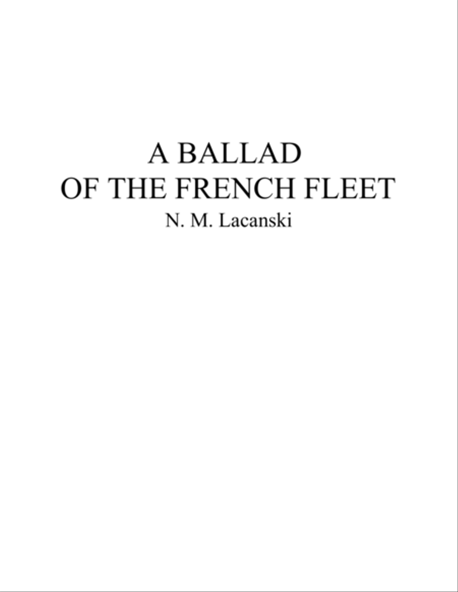 A Ballad of the French Fleet 4-Part scores gallery preview page 1