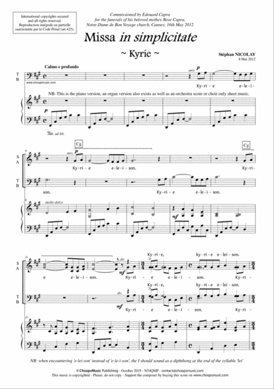 Missa in simplicitate 4-Part scores gallery preview page 3