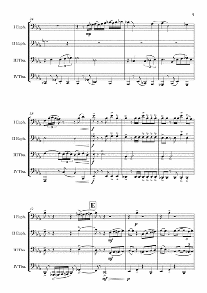 "Por Una Cabeza" (Carlos Gardel) Tuba Quartet arr. Adrian Wagner image number null