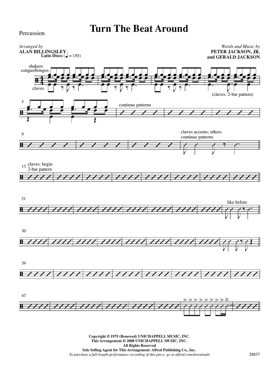 Turn the Beat Around: 1st Percussion