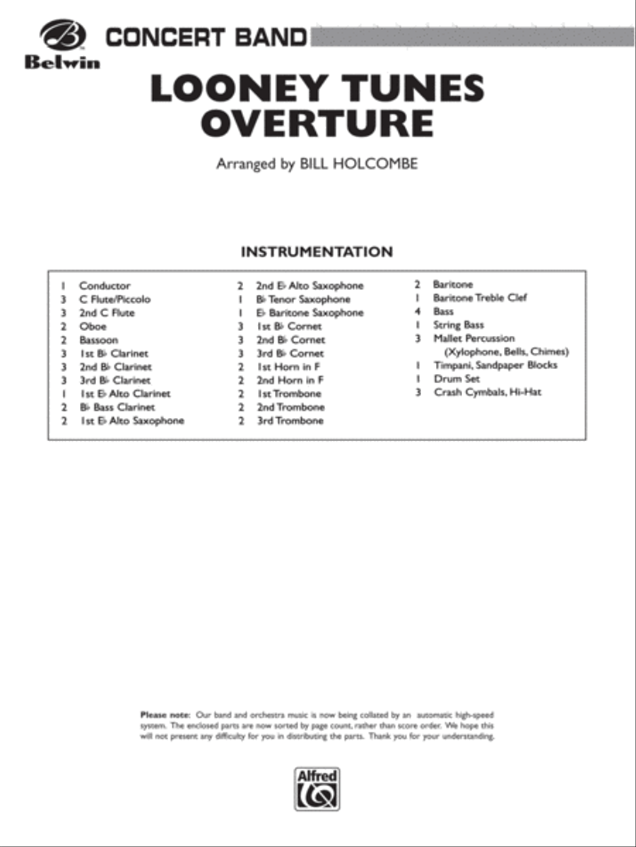 Looney Tunes Overture: Score