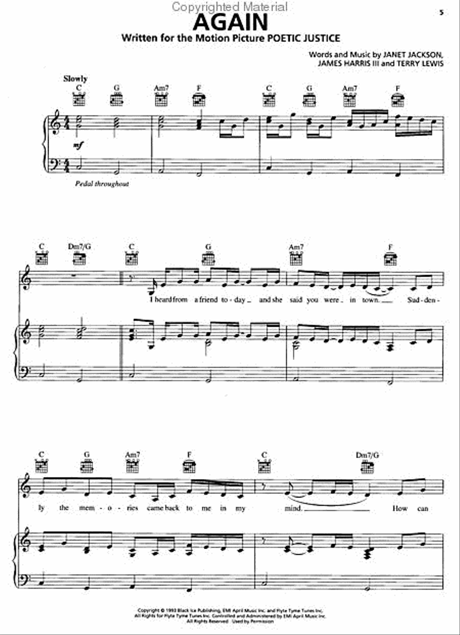 Best of Janet Jackson Piano, Vocal, Guitar scores gallery preview page 2