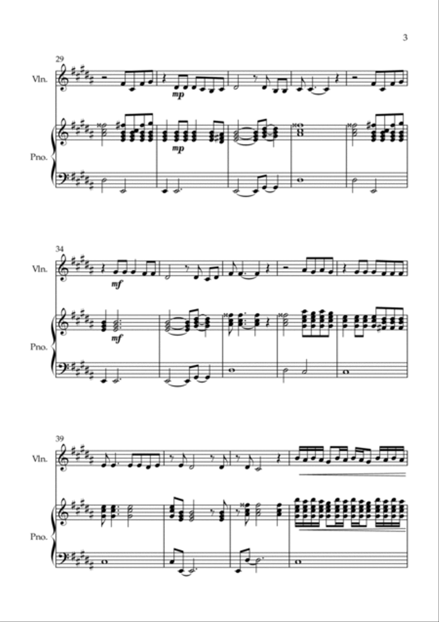 Mary On A Cross Violin Solo scores gallery preview page 3