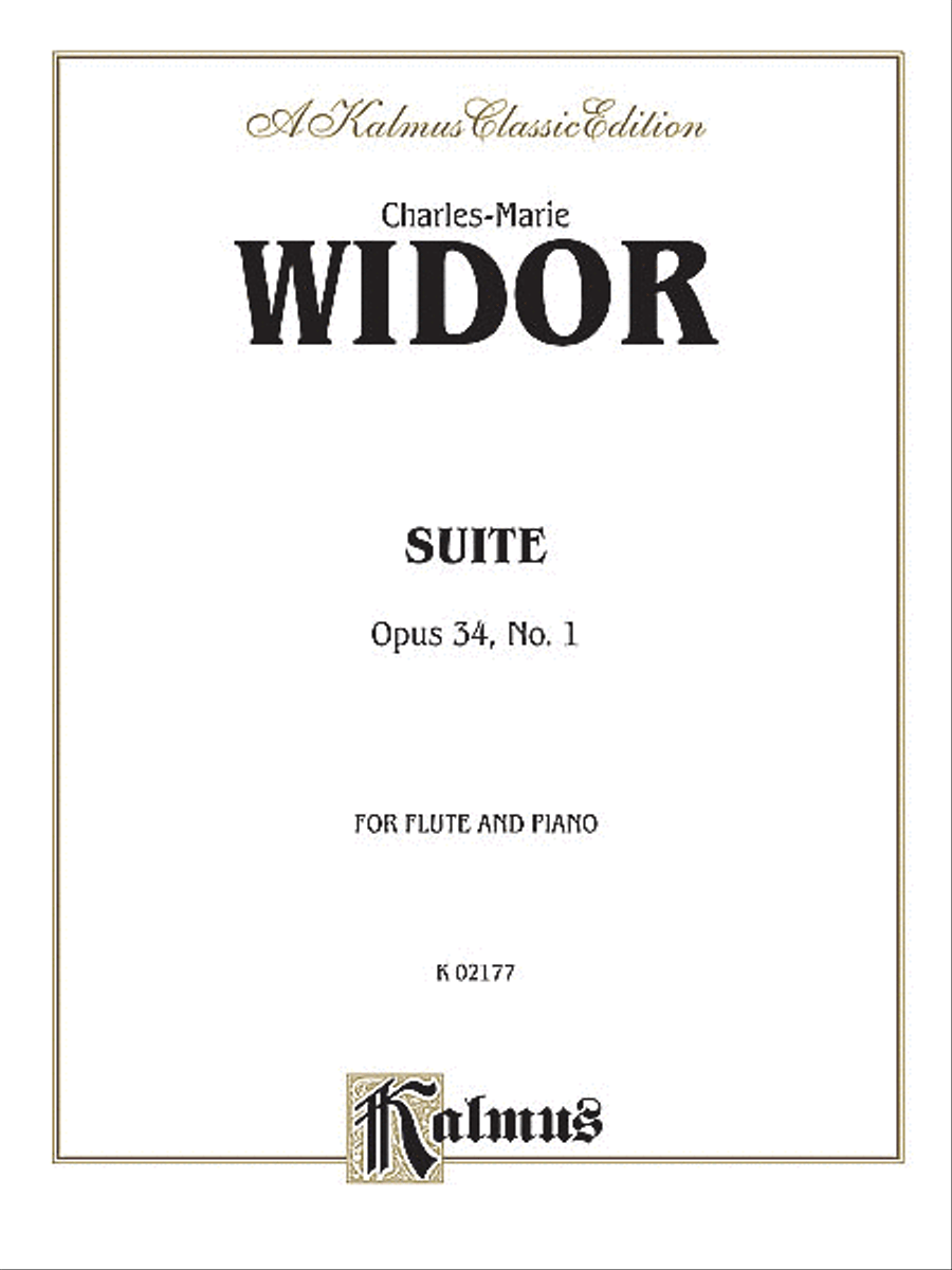 Suite, Opus 34, No. 1 for Flute and Piano Small Ensemble scores gallery preview page 1