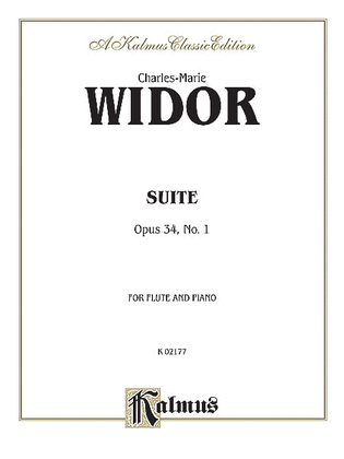 Book cover for Suite, Opus 34, No. 1 for Flute and Piano