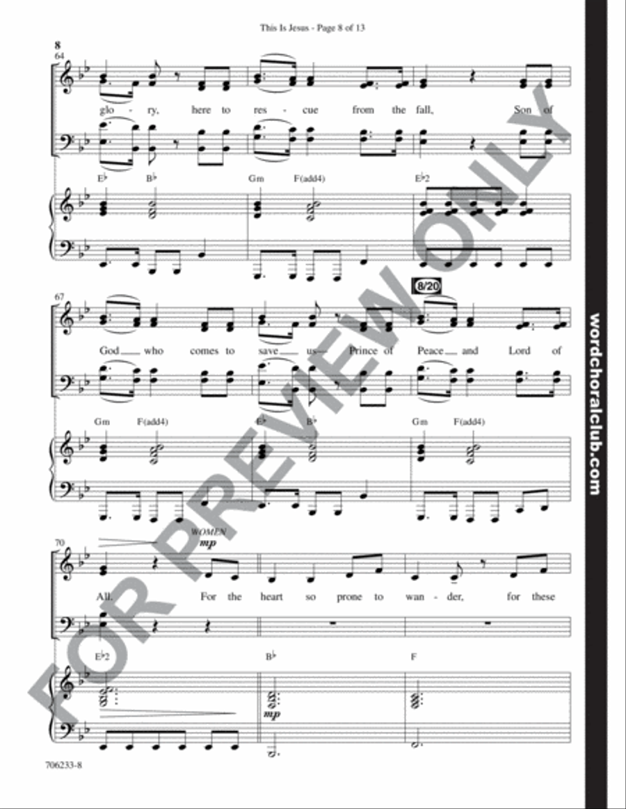 This Is Jesus - Anthem 4-Part scores gallery preview page 9