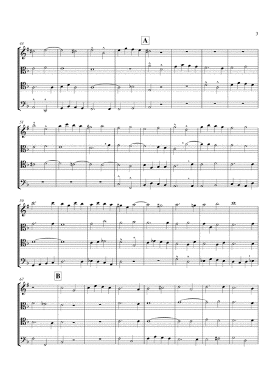 Quatricinia from Tower Music of 1696 Brass Quartet scores gallery preview page 3