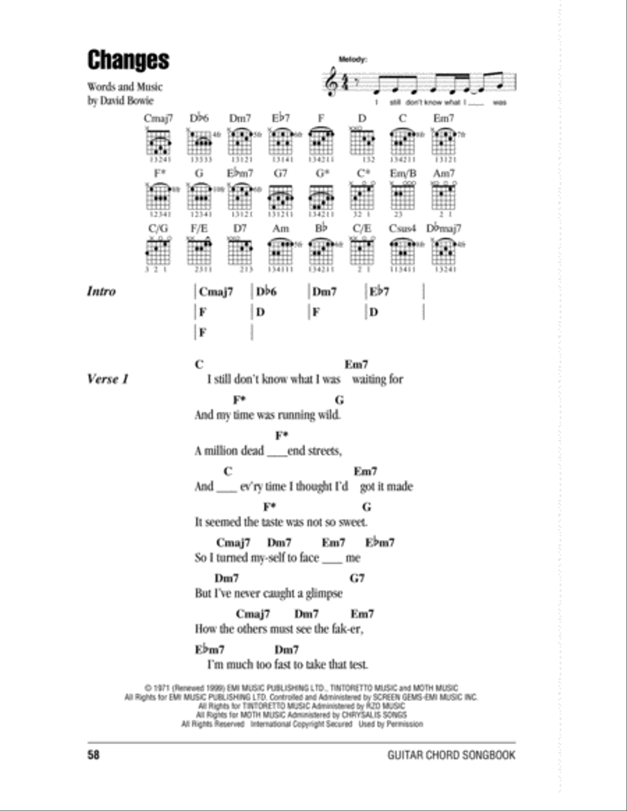 Changes Acoustic Guitar scores gallery preview page 1