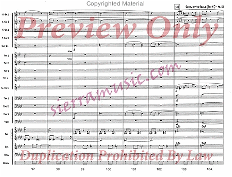 Carol of the Bells (pro) Jazz Ensemble scores gallery preview page 14