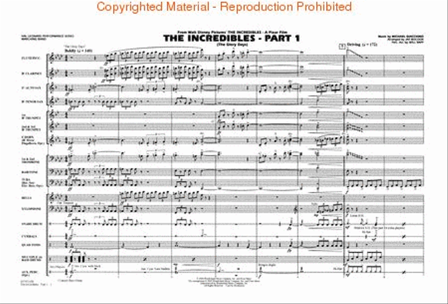 The Incredibles – Part 1 Marching Band scores gallery preview page 2