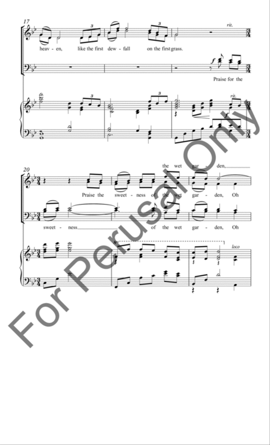 Morning Has Broken 4-Part scores gallery preview page 4