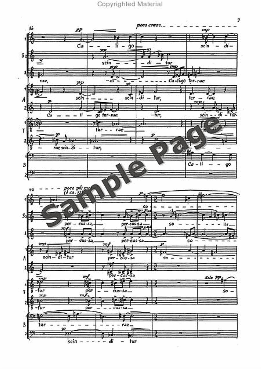 Nox Et Tenebrae Sssaaatttbbb Mixed Choir scores gallery preview page 8