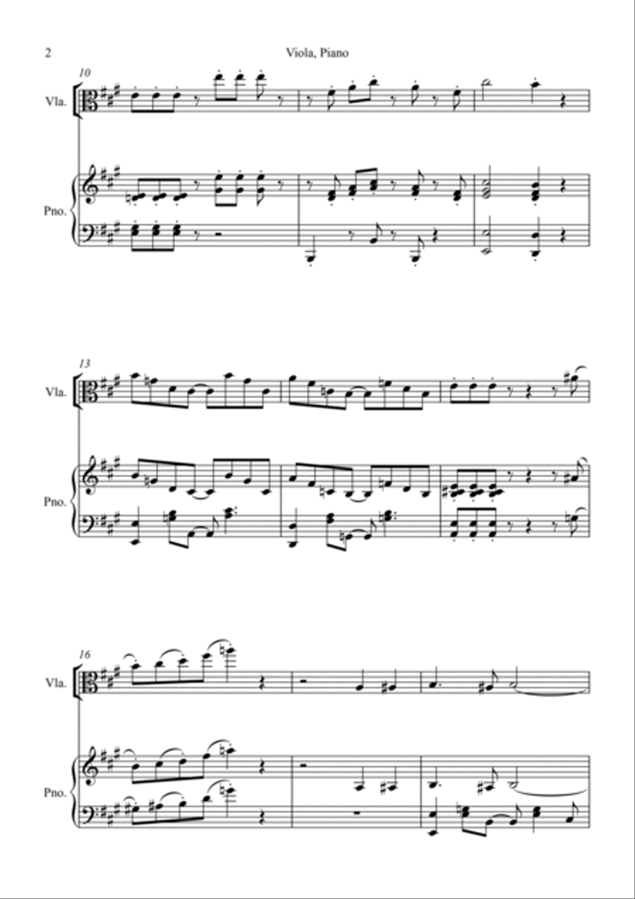 Mii Channel Theme Viola scores gallery preview page 2