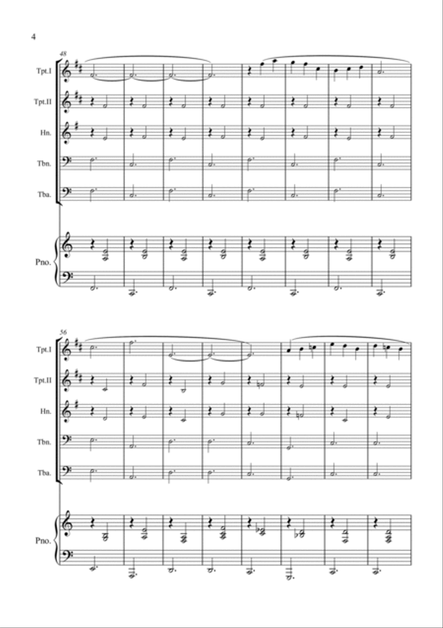 Gymnopédie No. 1 Brass Quintet scores gallery preview page 4