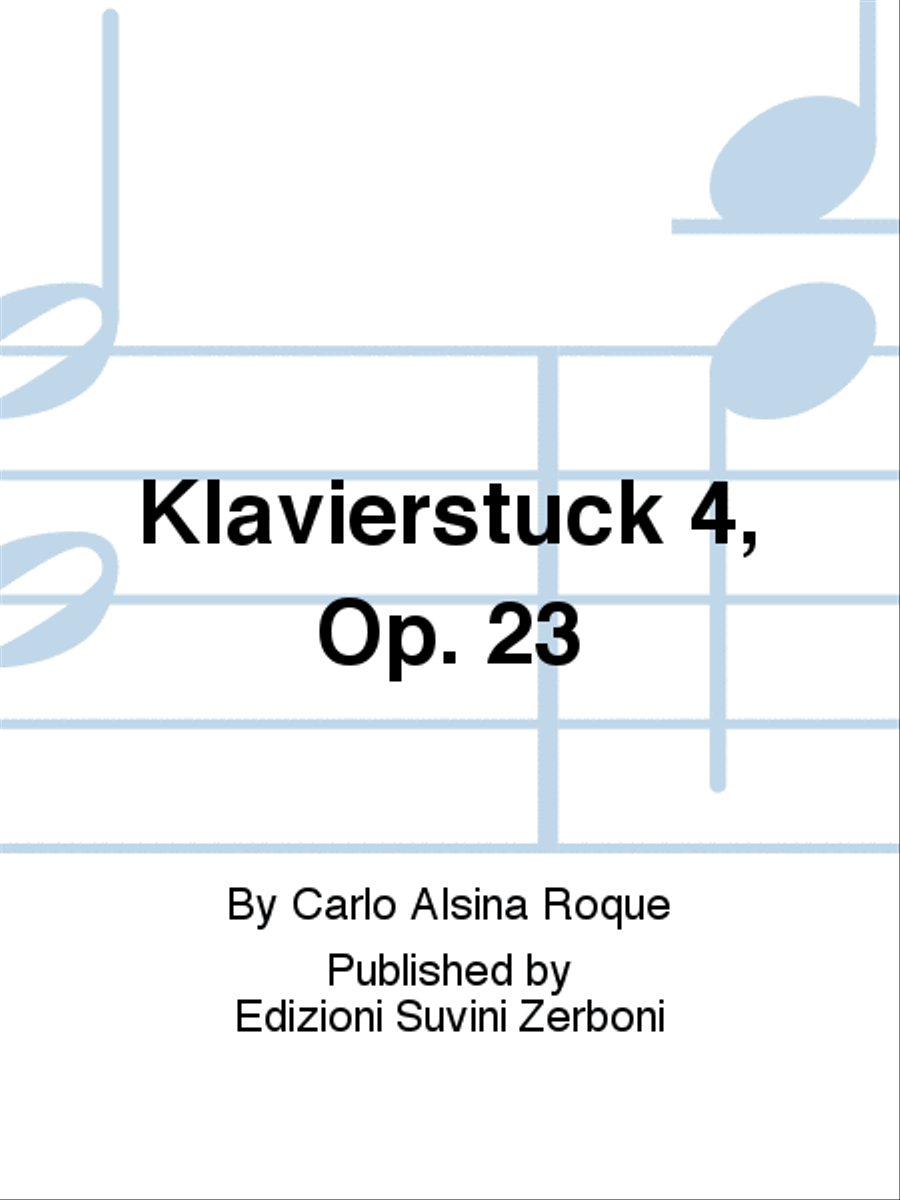 Klavierstück 4, Op. 23 Klavierstück 4, Op. 23 Piano Solo scores gallery preview page 1
