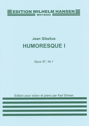 Book cover for Jean Sibelius: Humoresque No.1 Op.87 No.1 (Violin/Piano)