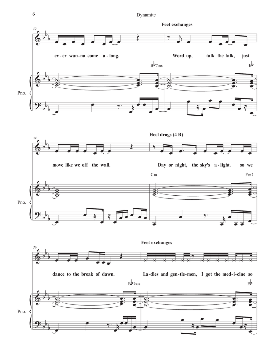 Dynamite Unison Choir scores gallery preview page 6