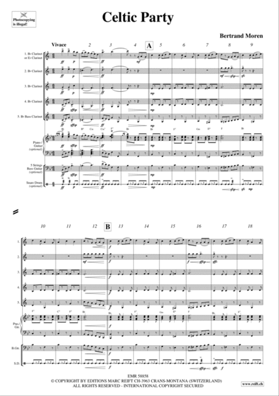 Celtic Party Clarinet Quintet scores gallery preview page 4