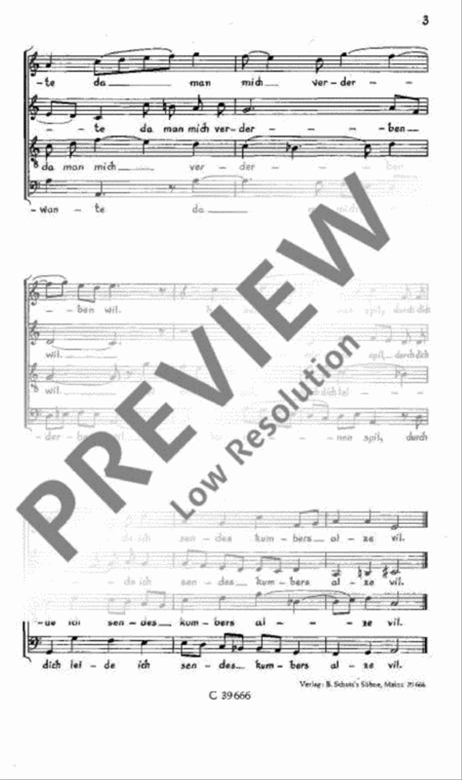 Fünf Chorlieder 4-Part scores gallery preview page 3
