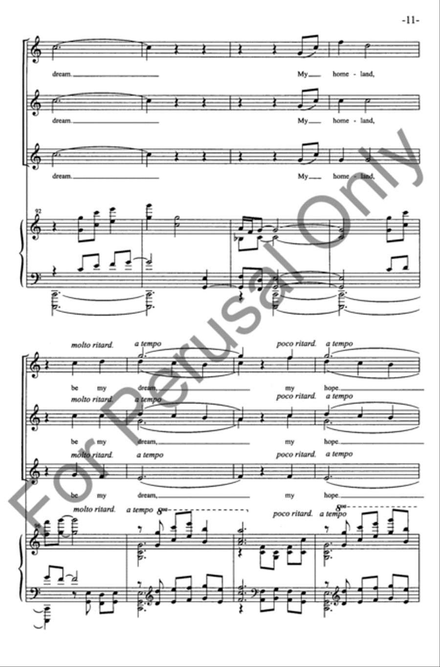 Homeland (Choral Score) Homeland (Choral Score) SSA scores gallery preview page 10