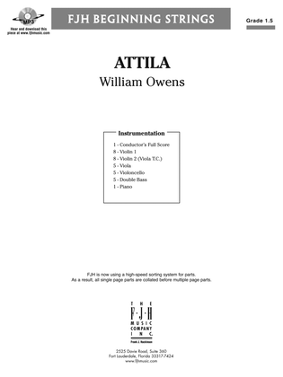 Book cover for Attila: Score
