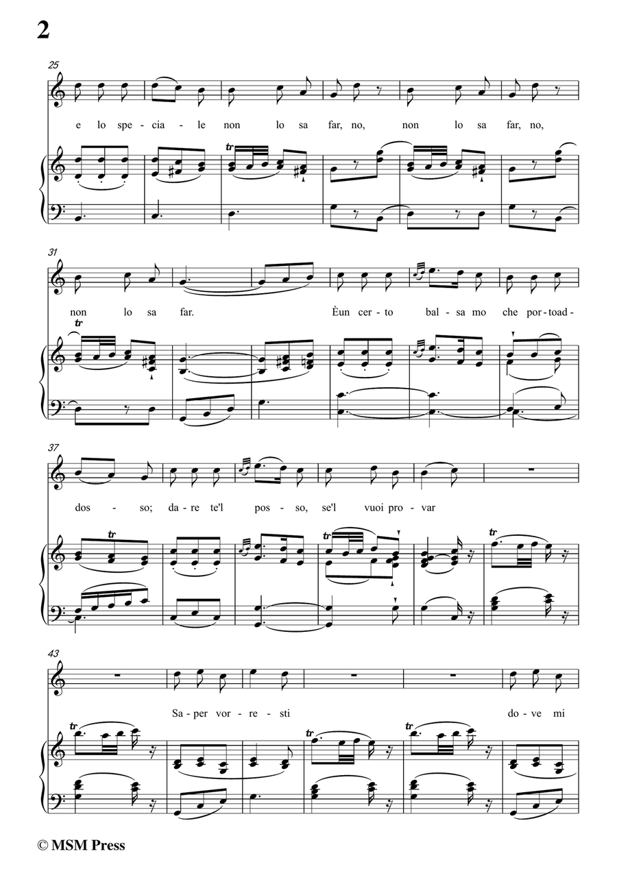 Mozart-Vedrai,carino,in C Major,for Voice and Piano Piano, Vocal scores gallery preview page 4