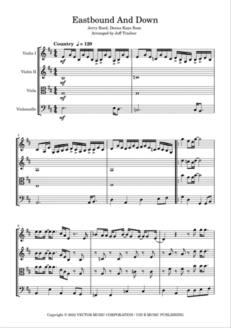 Eastbound And Down String Quartet scores gallery preview page 2