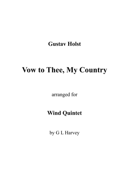 Vow to Thee, My Country (Wind Quintet) image number null