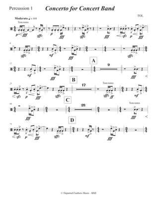 Concerto for Concert Band (2011) Percussion 1