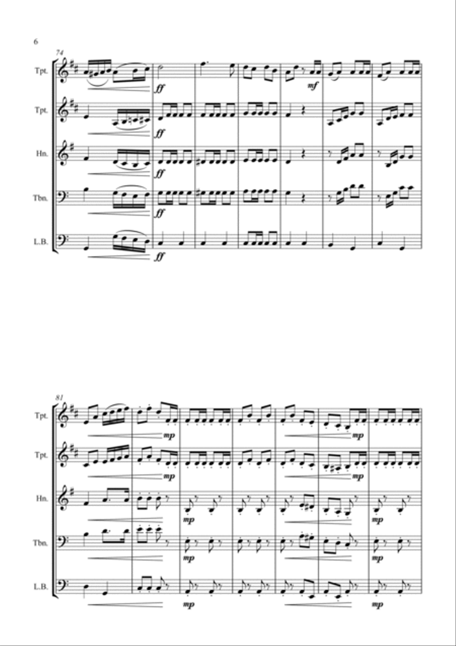 William Tell Overture - For Brass Quartet William Tell Overture - For Brass Quartet Brass Quartet scores gallery preview page 6