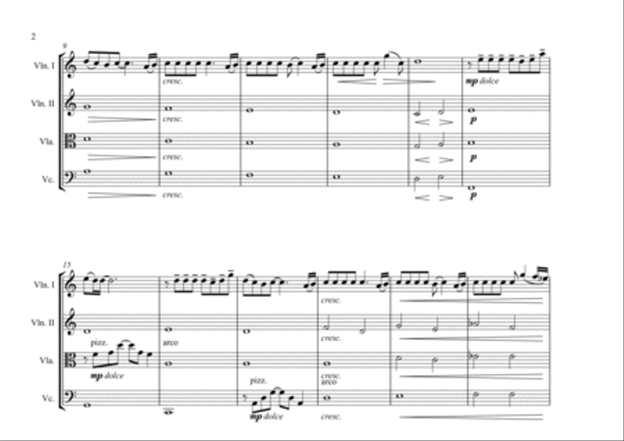 One Summer's Day String Quartet scores gallery preview page 2