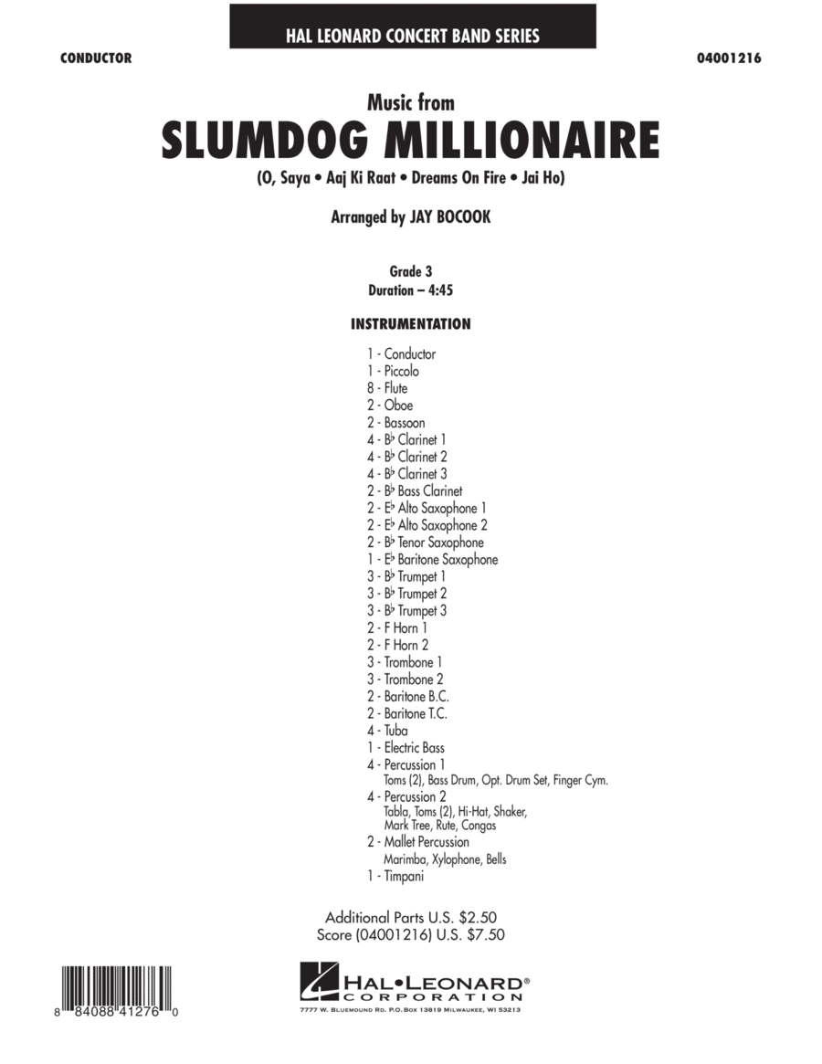 Music from Slumdog Millionaire - Full Score Score scores gallery preview page 1