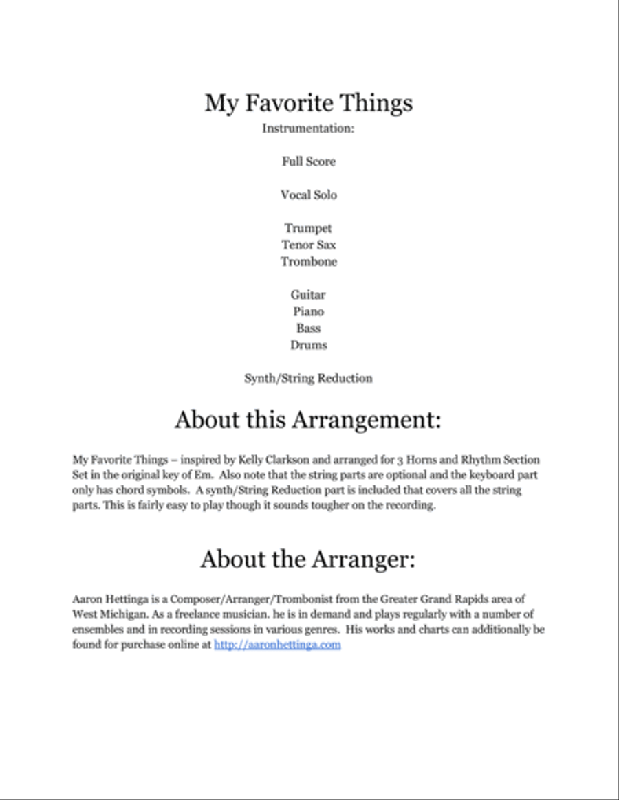My Favorite Things Small Ensemble scores gallery preview page 2