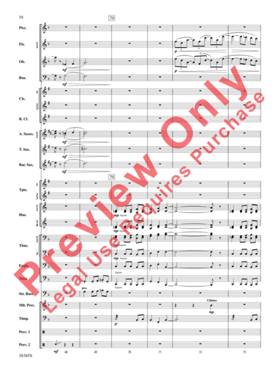 Fantasia on the Alleluia Hymn Concert Band scores gallery preview page 9