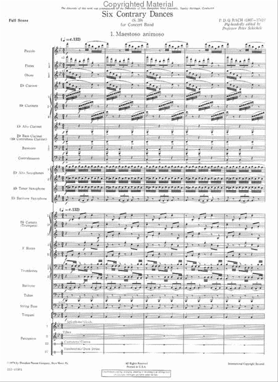 Six Contrary Dances Concert Band scores gallery preview page 2