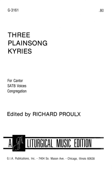 Three Plainsong Kyries - SATB edition