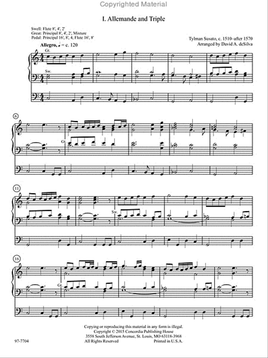 Seven Renaissance Dances Organ - Sheet Music page 2